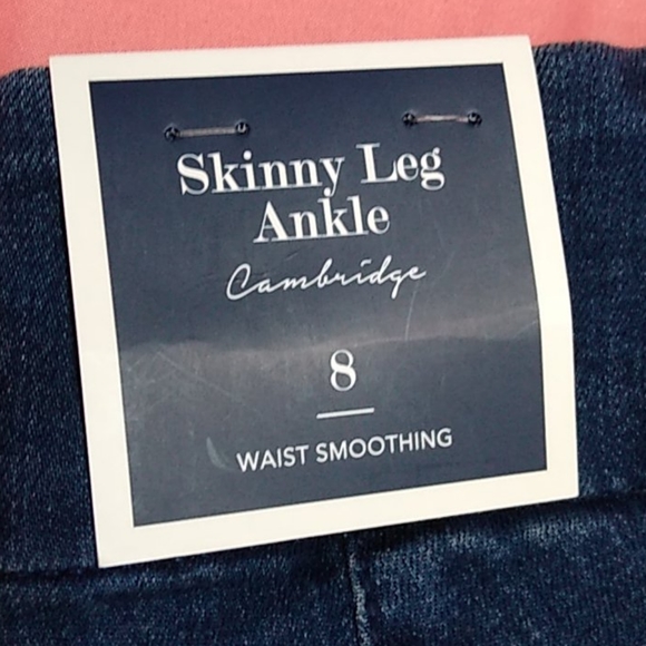 Pull-On Tummy-Control Jeans Velvet Stripe Pants - Picture 9 of 9